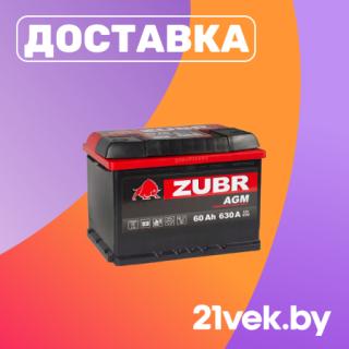 Автомобильный аккумулятор ZUBR AGM в чёрном корпусе