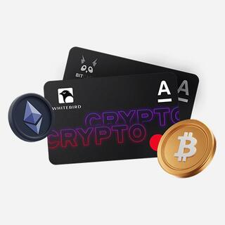 Криптокарты Whitebird и Альфа с символами биткоина и эфириума — удобное решение для безопасных операций и покупок за криптовалюту
