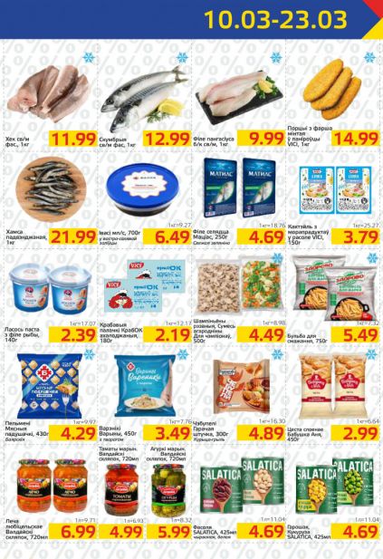 Листовка магазина Мартин с товарами по акции и скидками с 10 по 23 марта