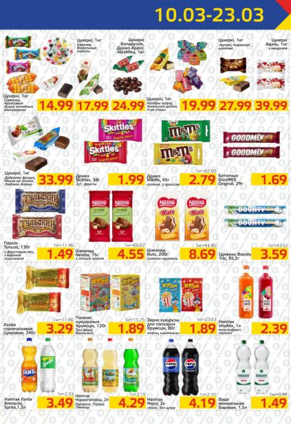 Листовка магазина Мартин с товарами по акции и скидками с 10 по 23 марта