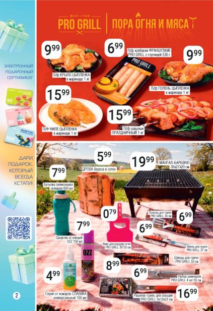 Акции Соседи PRO GRILL: шашлык, курица в маринаде, колбаски и товары для гриля