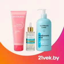 Гель Bioderma, сыворотка Bielenda и средство Ultimate Care.