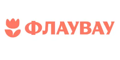 Логотип Flowwow в виде стилизованного цветка для страницы промокодов и акций сервиса