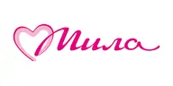 Логотип Мила с розовым сердцем